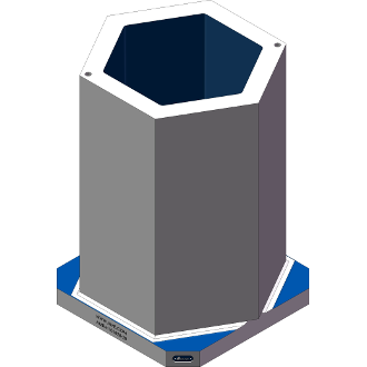 AMR-H101828-20 Hexagon Angle Tombstones