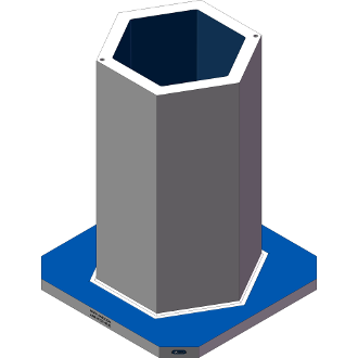 AMR-H122140-32 Hexagon Angle Tombstones