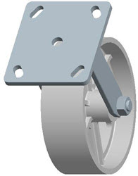 Top Plate Rigid Caster-3406-6X2 Faultless-Top Plate Rigid Caster-3406-6X2