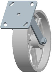 Top Plate Rigid Caster-3406-8X2 Faultless-Top Plate Rigid Caster-3406-8X2