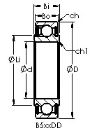 B543DD airframe control ball bearings drawing