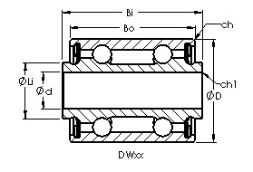 DW5 airframe control ball bearings drawing