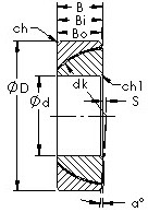 GAC110T spherical plain  bearing drawings