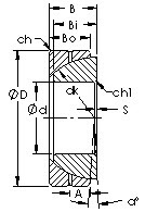 GACZ127S spherical plain  bearing drawings