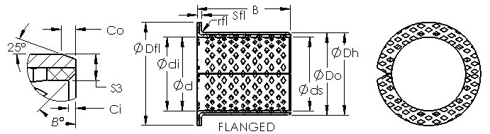 ASTB90 F20080 wrapped bronze bushing drawings