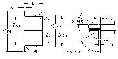 AST40 F25115 steel bronze  bushing drawings