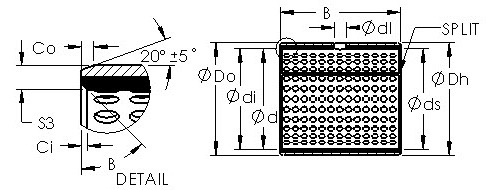 AST800 2420 bimetal wrapped bronze bushing drawings