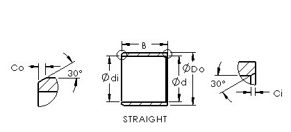 ASTEPB 4044-30 injection molded thermoplastic bushing drawings