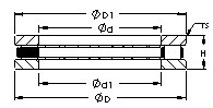 81211 M  cylindrical roller thrust bearing drawings