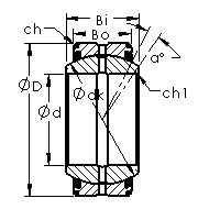 GEC460XS-2RS spherical plain  bearing drawings