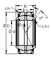 GEK50XS-2RS spherical plain  bearing drawings