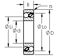 1207 self aligning double row ball bearing drawings