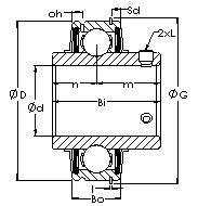 ER201 cartridge ball bearing inserts drawings