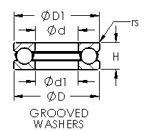 51311  ball thrust bearing drawings