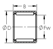 HK0709  needle roller bearing drawings