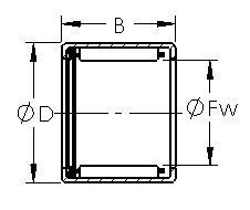 HK2218RS  needle roller bearing drawings