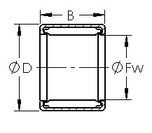 S268  needle roller bearing drawings