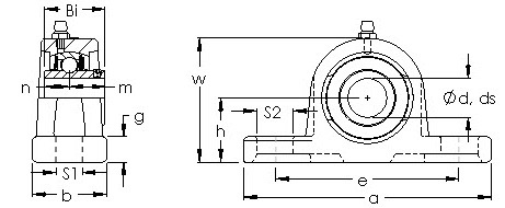 UCP 204-12 two bolt pillow block CAD drawing