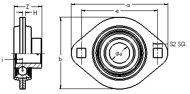 OBF207-22S - Two Bolt flange series CAD drawing