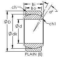 GE5E spherical plain radial bearing drawings