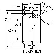 GEF35ES spherical plain radial bearing drawings