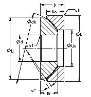 GX20N spherical plain  bearing drawings