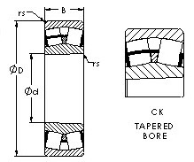 22324CK  spherical roller bearing drawings