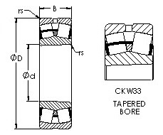 21309CKW33  spherical roller bearing drawings