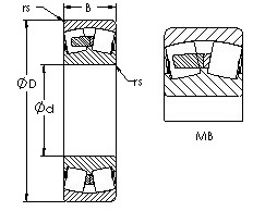 23024MB  spherical roller bearing drawings