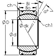 GE300XT/X spherical plain radial bearing drawings