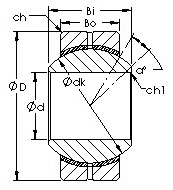 GEBK6S spherical plain  bearing drawings