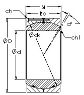 GEH630HF/Q spherical plain radial bearing drawings