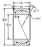 GE110XF/Q spherical plain radial bearing drawings