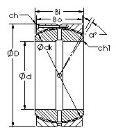 GEC340HCS spherical plain radial bearing drawings