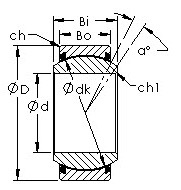 GEZ50ET-2RS spherical plain radial bearing drawings