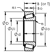 2794/2733 tapered roller bearing cad drawing