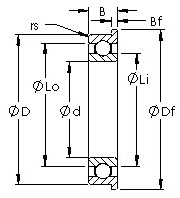 F6907  thin section  ball bearing drawings