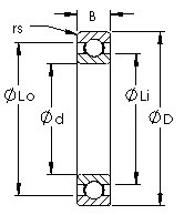 63800  thin section  ball bearing drawings