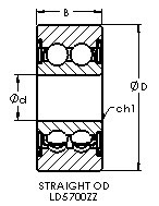 LD5700ZZ  track  ball bearing drawings