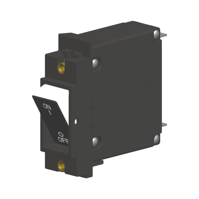 Two Color Flat Visi-Rocker, Single-pole, Push-On 0.250 Tab (Q.C.) terminals