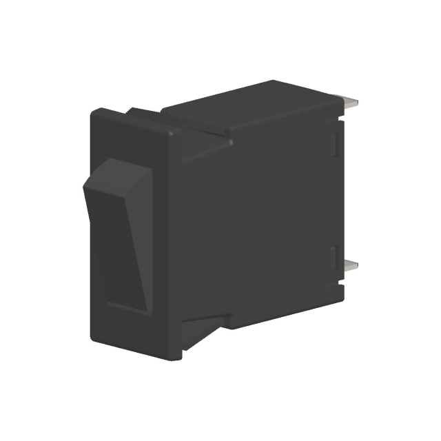 Non-Illuminated Single Color Flat Rocker, Single-pole, Push-On 0.250 Tab (Q.C.) terminals