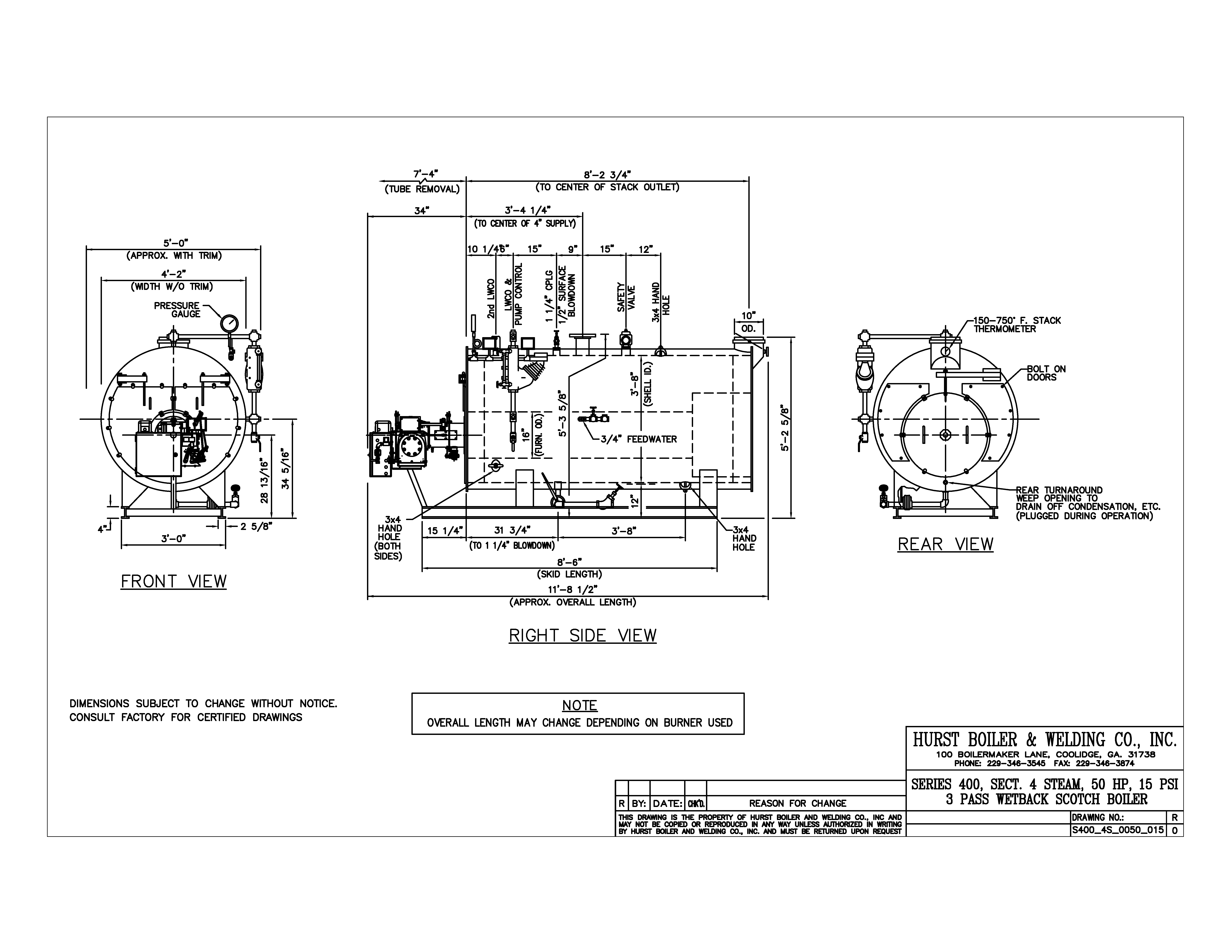 S4004S00500015 Hurst Boiler