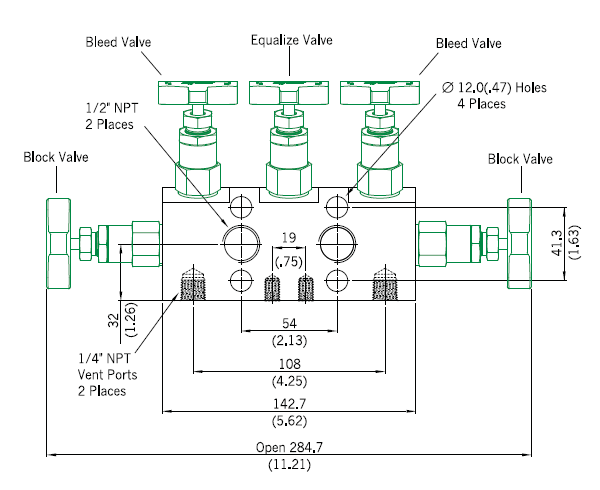 5-Valves Single Block Flange 