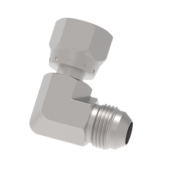 7/8in 316 Stainless Steel 37° JIC Swivel Elbow Fitting