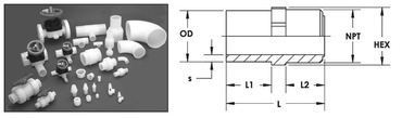 5447-007 Asahi America Super Proline Polypro Pipe & Fittings