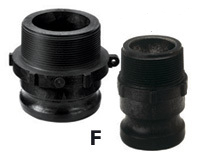 Q-D MALE ADPT 2" MT PP BLK