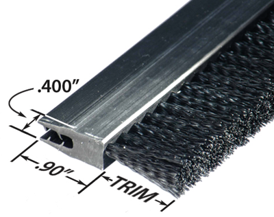 strip brush flexible rigid pvc tanis stapled length zoro brushes